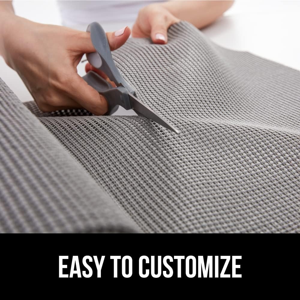 image:imageGORILLA GRIP powerGRIP Drawer Shelf and Cabinet Liner Thick Strong Hold NonAdhesive Liners Protect Kitchen Cabinets and Cupboard Bathroom Drawers Easy Install Breathable Mat 12 x10 BeigeGray