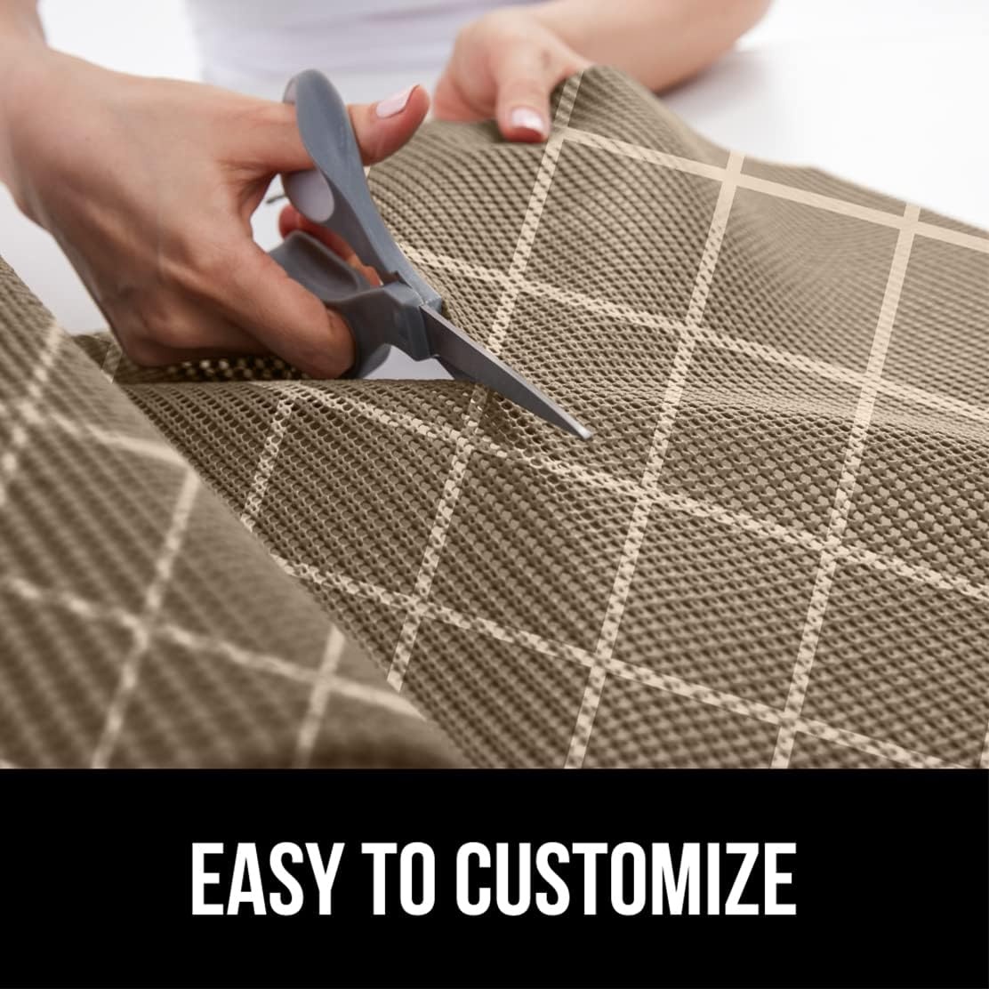 image:imageGORILLA GRIP powerGRIP Drawer Shelf and Cabinet Liner Thick Strong Hold NonAdhesive Liners Protect Kitchen Cabinets and Cupboard Bathroom Drawers Easy Install Breathable Mat 12 x10 BeigeDiamond BeigeIvory