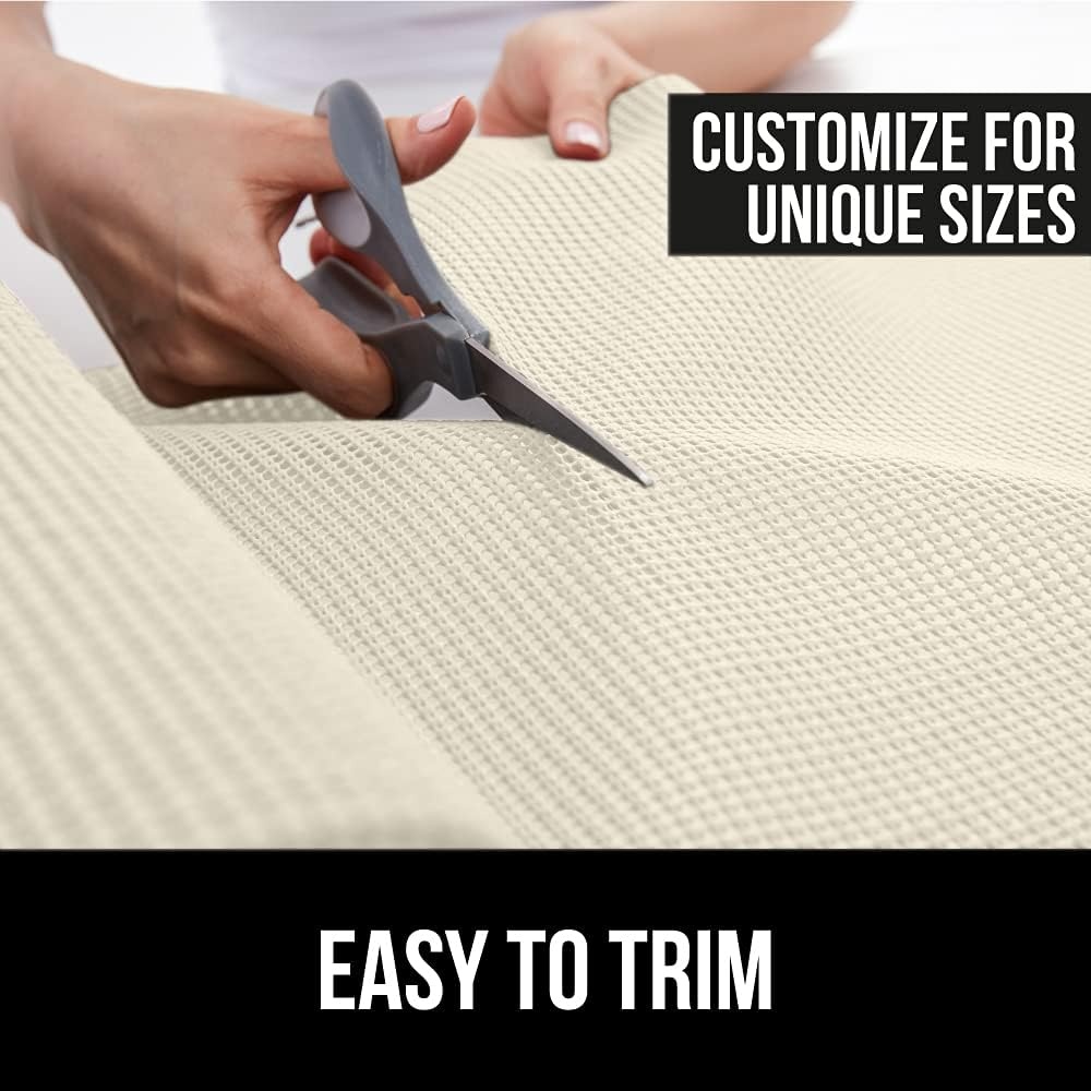 image:imageGORILLA GRIP powerGRIP Drawer Shelf and Cabinet Liner Thick Strong Hold NonAdhesive Liners Protect Kitchen Cabinets and Cupboard Bathroom Drawers Easy Install Breathable Mat 12 x10 BeigeCream
