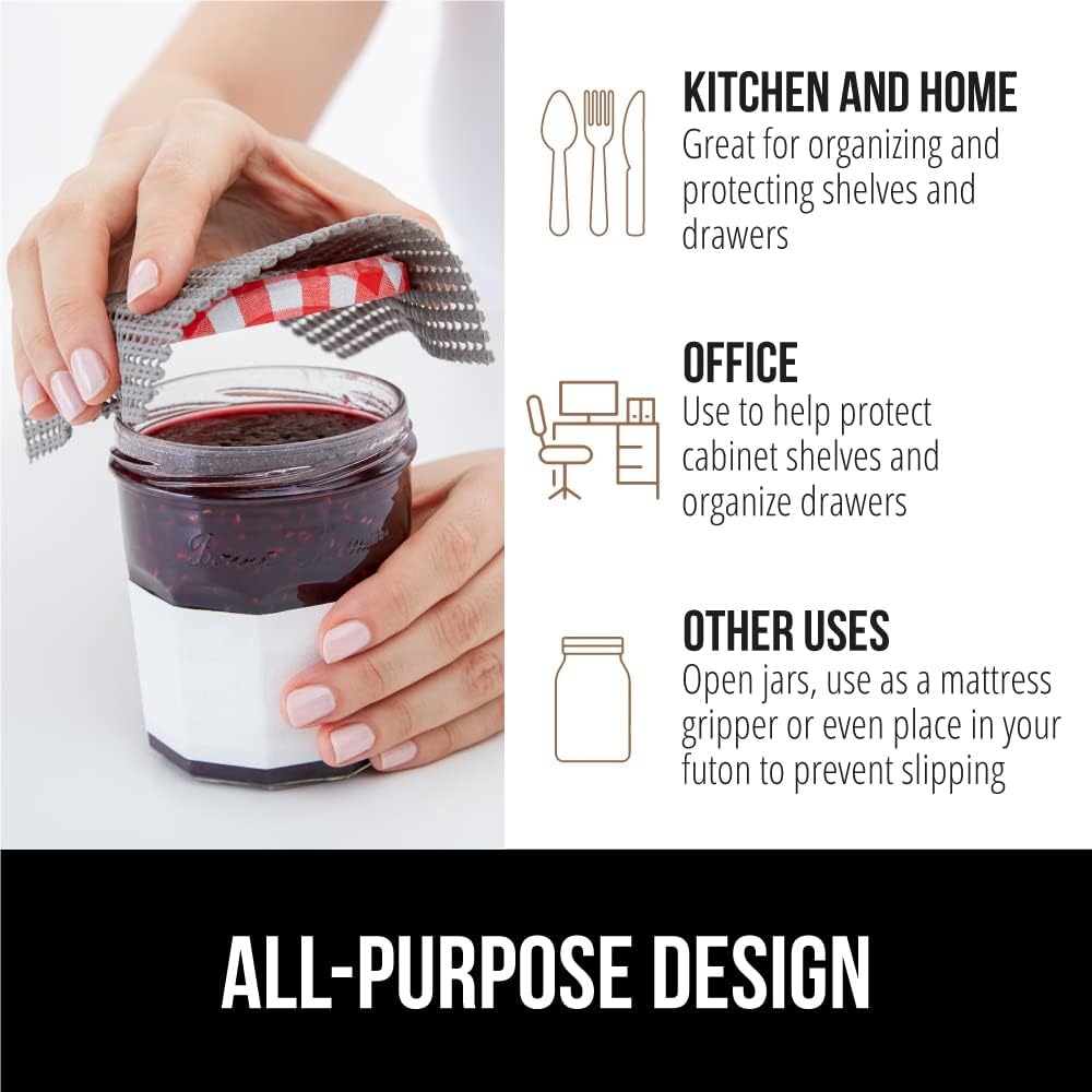 image:imageGORILLA GRIP powerGRIP Drawer Shelf and Cabinet Liner Thick Strong Hold NonAdhesive Liners Protect Kitchen Cabinets and Cupboard Bathroom Drawers Easy Install Breathable Mat 12 x10 BeigeGray