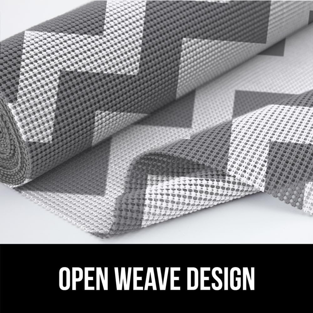 image:imageGORILLA GRIP powerGRIP Drawer Shelf and Cabinet Liner Thick Strong Hold NonAdhesive Liners Protect Kitchen Cabinets and Cupboard Bathroom Drawers Easy Install Breathable Mat 12 x10 BeigeChocolate