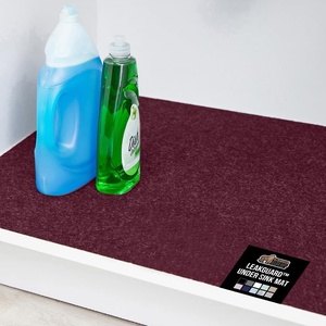 image:imageGORILLA GRIP LeakGuard NonAdhesive Under Sink Mat for Kitchen Cabinet Waterproof Quick Dry Shelf Liner Durable Absorbent Felt Mats for Bathroom Sinks Cabinets Dresser Easy to Trim 24x30 CharcoalWine