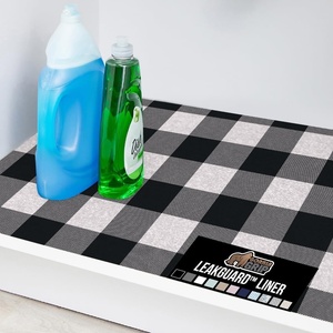 image:imageGORILLA GRIP LeakGuard NonAdhesive Under Sink Mat for Kitchen Cabinet Waterproof Quick Dry Shelf Liner Durable Absorbent Felt Mats for Bathroom Sinks Cabinets Dresser Easy to Trim 24x30 CharcoalBuffalo Checkered Black White