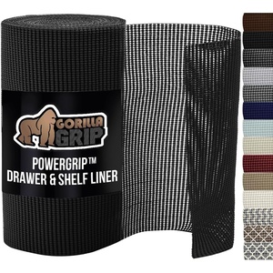 image:imageGORILLA GRIP powerGRIP Drawer Shelf and Cabinet Liner Thick Strong Hold NonAdhesive Liners Protect Kitchen Cabinets and Cupboard Bathroom Drawers Easy Install Breathable Mat 12 x10 BeigeBlack