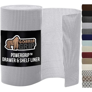 image:imageGORILLA GRIP powerGRIP Drawer Shelf and Cabinet Liner Thick Strong Hold NonAdhesive Liners Protect Kitchen Cabinets and Cupboard Bathroom Drawers Easy Install Breathable Mat 12 x10 BeigeLight Gray