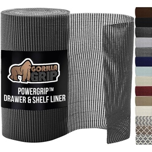 image:imageGORILLA GRIP powerGRIP Drawer Shelf and Cabinet Liner Thick Strong Hold NonAdhesive Liners Protect Kitchen Cabinets and Cupboard Bathroom Drawers Easy Install Breathable Mat 12 x10 BeigeCharcoal