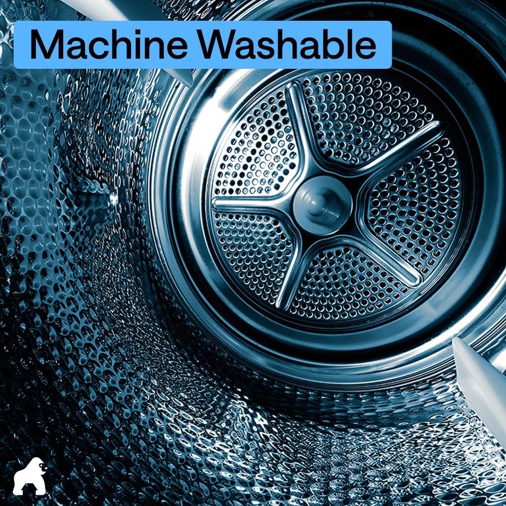 image:imageGORILLA GRIP Patented Bath Tub Shower Mat Machine Washable Bathtub Floor Liner Mats Suction Cups and Drain Holes to Keep Tubs Clean Soft on Feet Bathroom Essentials 35x16 Inch ClearPurple Translucent