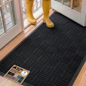image:imageGORILLA GRIP 100 Waterproof AllSeason WeatherMAX Doormat US Designed Natural Rubber Stain Fade Resistant Low Profile Indoor Outdoor Door Mats Easy Clean 29x17 Gray DiamondMidnight Maze
