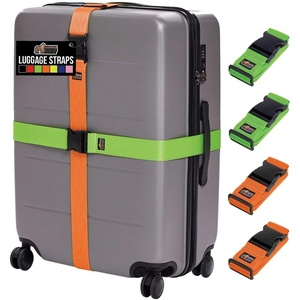 image:imageGORILLA GRIP Heavy Duty Adjustable Luggage Straps for Suitcases Easy to Identify Travel Belt Connector Holds Suitcase Together Extends Life of Bag Strap Connects Two Bags Accessories 2 Pack GreenGreenOrange