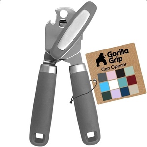 image:imageGORILLA GRIP Heavy Duty Stainless Steel Smooth Edge Manual Can Opener and Bottle Openers US Designed Comfortable Handle Oversized Handheld Turn Knob Multifunctional Kitchen Tool BlackGray