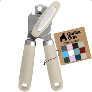 image:imageGORILLA GRIP Heavy Duty Stainless Steel Smooth Edge Manual Can Opener and Bottle Openers US Designed Comfortable Handle Oversized Handheld Turn Knob Multifunctional Kitchen Tool BlackAlmond