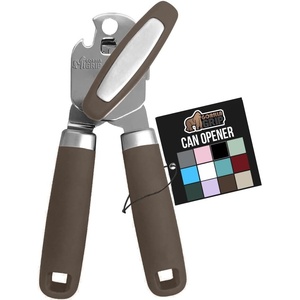 image:imageGORILLA GRIP Heavy Duty Stainless Steel Smooth Edge Manual Can Opener and Bottle Openers US Designed Comfortable Handle Oversized Handheld Turn Knob Multifunctional Kitchen Tool BlackCoffee
