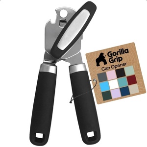 image:imageGORILLA GRIP Heavy Duty Stainless Steel Smooth Edge Manual Can Opener and Bottle Openers US Designed Comfortable Handle Oversized Handheld Turn Knob Multifunctional Kitchen Tool BlackBlack