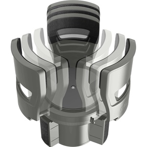 image:imageGORILLA GRIP Patent Pending Adjustable Car Cup Holder Expander Keeps Water Bottle Secure Expands to Fit 18 to 48 oz Large Bottles Yeti Owala Stanley with Handle Coffee Mug Insert for Cars BlackGray