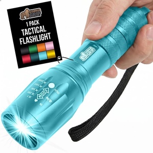 image:imageGORILLA GRIP Powerful LED Tactical Flashlight 750 FT High Lumens 5 Adjustable Modes Water Resistant Ultra Bright Zoom Flashlights Small Mini Flash Light Camping Night Dog Walking TurquoiseTurquoise