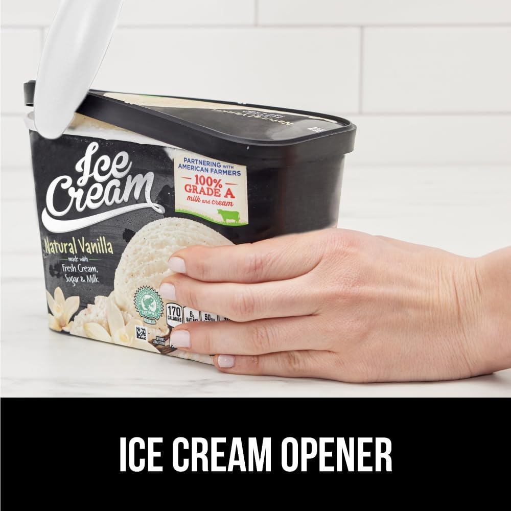 image:imageGORILLA GRIP Heavy Duty Ice Cream Scoop BPAFree Dishwasher Safe Comfortable Zinc Alloy Handle Professional Scooper for Hard Gelato Sorbet Cookie Dough Melon Round Cones Kitchen Tool BlueWhite