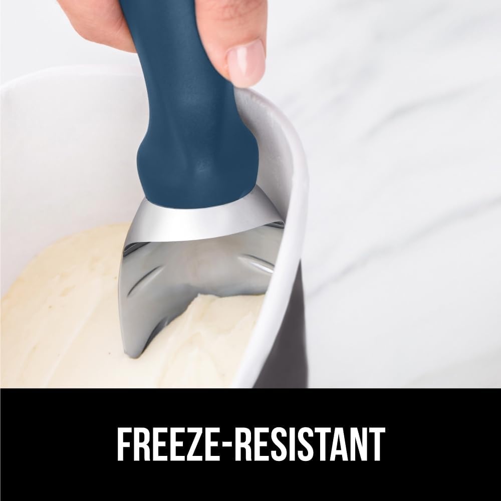 image:imageGORILLA GRIP Heavy Duty Ice Cream Scoop BPAFree Dishwasher Safe Comfortable Zinc Alloy Handle Professional Scooper for Hard Gelato Sorbet Cookie Dough Melon Round Cones Kitchen Tool BlueBlue