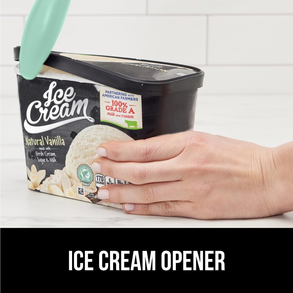image:imageGORILLA GRIP Heavy Duty Ice Cream Scoop BPAFree Dishwasher Safe Comfortable Zinc Alloy Handle Professional Scooper for Hard Gelato Sorbet Cookie Dough Melon Round Cones Kitchen Tool BlueMint