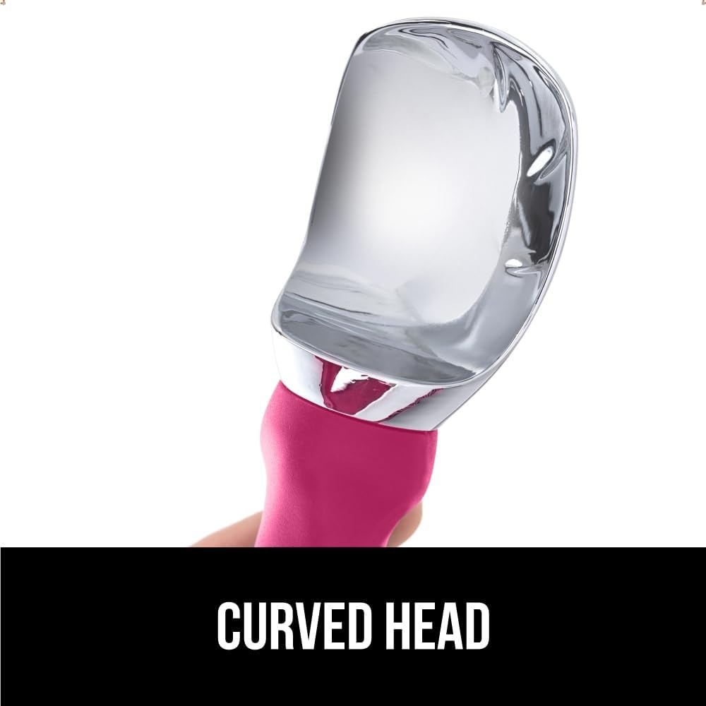 image:imageGORILLA GRIP Heavy Duty Ice Cream Scoop BPAFree Dishwasher Safe Comfortable Zinc Alloy Handle Professional Scooper for Hard Gelato Sorbet Cookie Dough Melon Round Cones Kitchen Tool BlueHot Pink