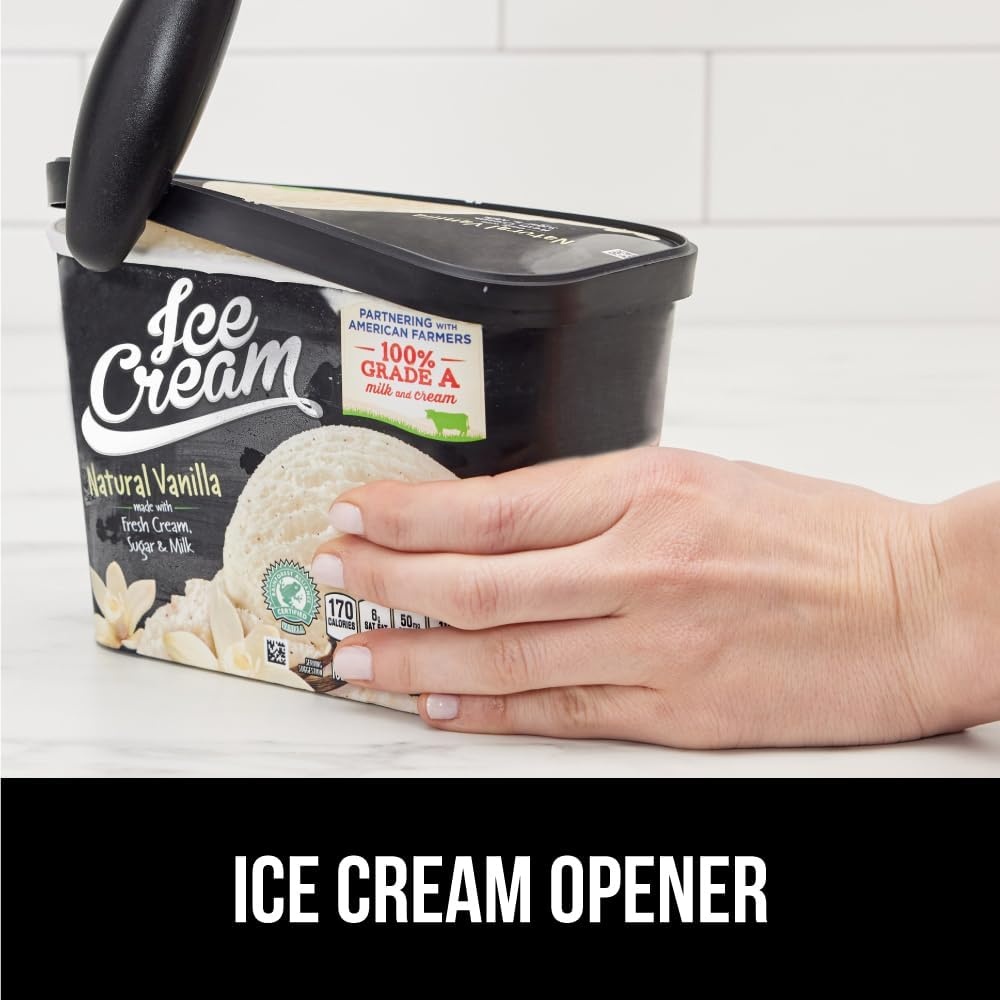 image:imageGORILLA GRIP Heavy Duty Ice Cream Scoop BPAFree Dishwasher Safe Comfortable Zinc Alloy Handle Professional Scooper for Hard Gelato Sorbet Cookie Dough Melon Round Cones Kitchen Tool BlueBlack