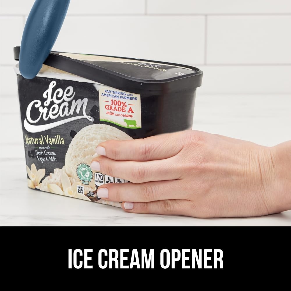 image:imageGORILLA GRIP Heavy Duty Ice Cream Scoop BPAFree Dishwasher Safe Comfortable Zinc Alloy Handle Professional Scooper for Hard Gelato Sorbet Cookie Dough Melon Round Cones Kitchen Tool BlueBlue