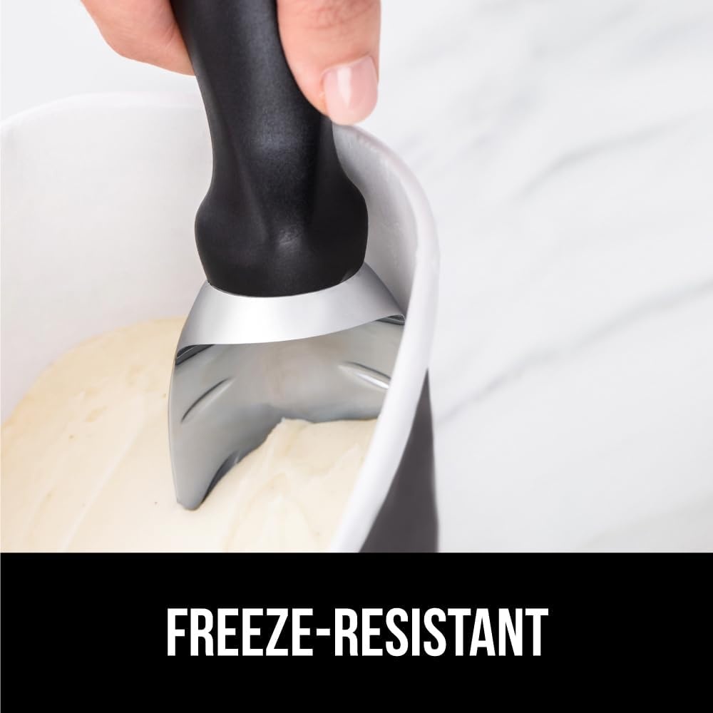 image:imageGORILLA GRIP Heavy Duty Ice Cream Scoop BPAFree Dishwasher Safe Comfortable Zinc Alloy Handle Professional Scooper for Hard Gelato Sorbet Cookie Dough Melon Round Cones Kitchen Tool BlueBlack
