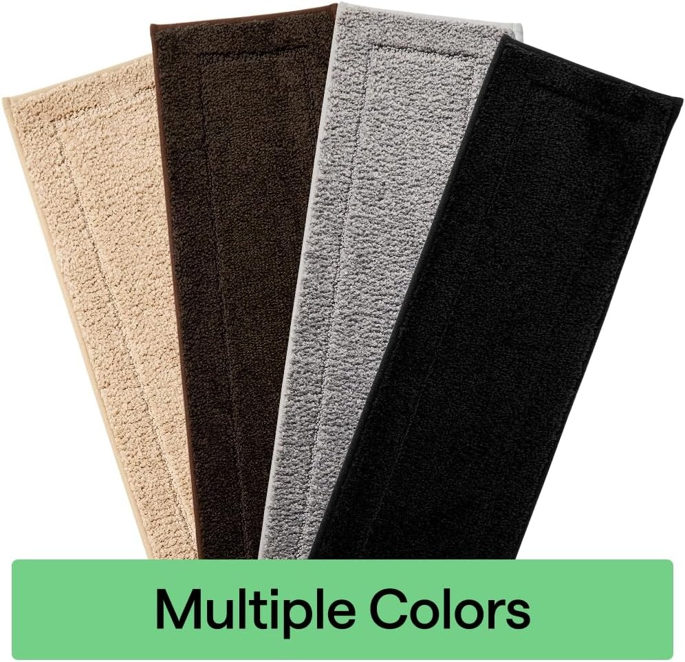 image:imageGORILLA GRIP Peel and Stick Stair Treads for Wooden Steps MultiSurface Use Machine Washable Carpet Runners Indoor Rugs for Stairs Pet Friendly Universal Size 15 Pack Beige 8x28 InchesGrey