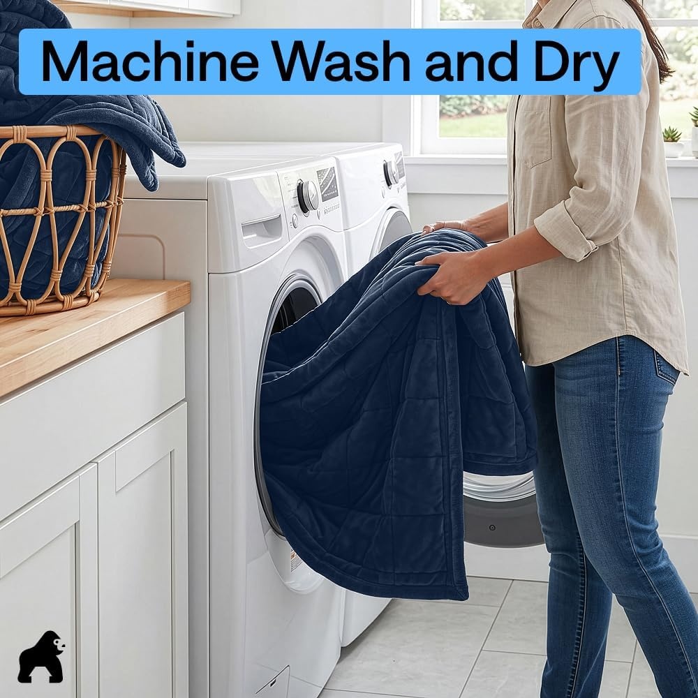 image:imageGORILLA GRIP Slip and Leak Resistant Plush Quilted Sofa Cushion Cover Blanket Soft Couch Covers for Sofa Dogs Machine Washable Furniture Protector Pet Friendly Couches Gray 70x28 InchesNavy Blue