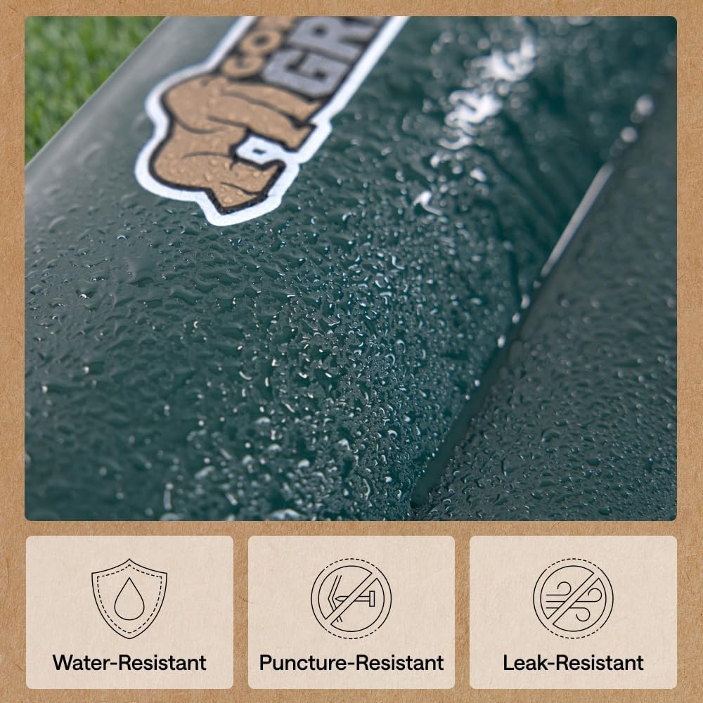 image:imageGORILLA GRIP SlipResistant Inflatable Sleeping Pad with Grip Dots Foot Pump Puncture Resistant Lightweight Camping Mattress Air Mats Travel Backpacking Inflating Bed Camp Sleep Pads Hunter GreenHunter Green