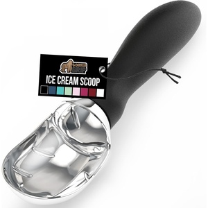 image:imageGORILLA GRIP Heavy Duty Ice Cream Scoop BPAFree Dishwasher Safe Comfortable Zinc Alloy Handle Professional Scooper for Hard Gelato Sorbet Cookie Dough Melon Round Cones Kitchen Tool BlueBlack