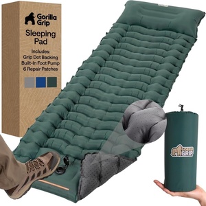 image:imageGORILLA GRIP SlipResistant Inflatable Sleeping Pad with Grip Dots Foot Pump Puncture Resistant Lightweight Camping Mattress Air Mats Travel Backpacking Inflating Bed Camp Sleep Pads Hunter GreenHunter Green