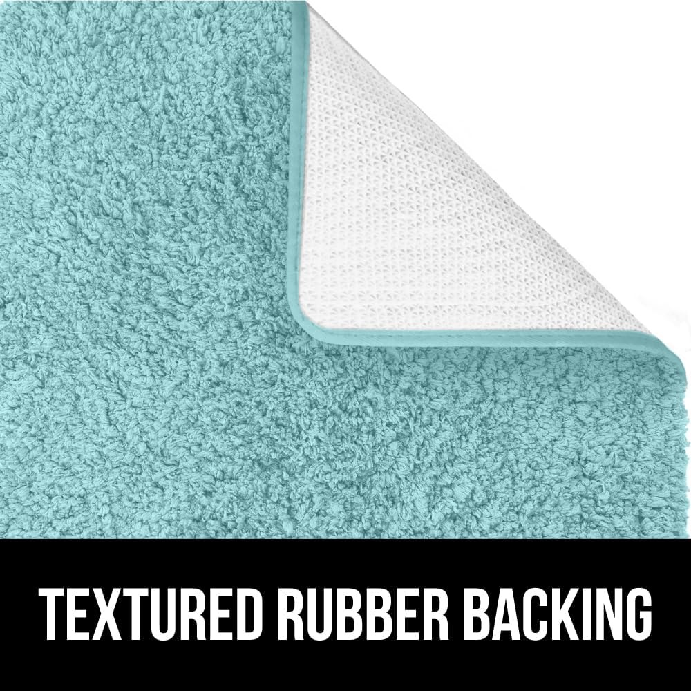 image:imageGORILLA GRIP Bathroom Rugs Ultra Soft Absorbent Mat Thick Plush Bath Rug Machine Washable Microfiber Quick Dry Mats for Shower Bathtub and Floor Home Decor Accessories 24x17 IvorySpa Blue