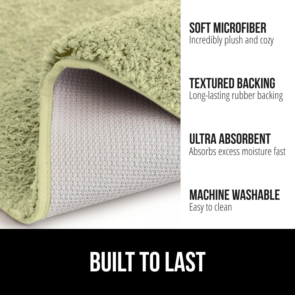 image:imageGORILLA GRIP Bathroom Rugs Ultra Soft Absorbent Mat Thick Plush Bath Rug Machine Washable Microfiber Quick Dry Mats for Shower Bathtub and Floor Home Decor Accessories 24x17 IvorySage
