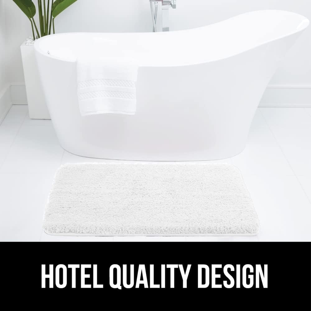image:imageGORILLA GRIP Bathroom Rugs Ultra Soft Absorbent Mat Thick Plush Bath Rug Machine Washable Microfiber Quick Dry Mats for Shower Bathtub and Floor Home Decor Accessories 24x17 IvoryWhite