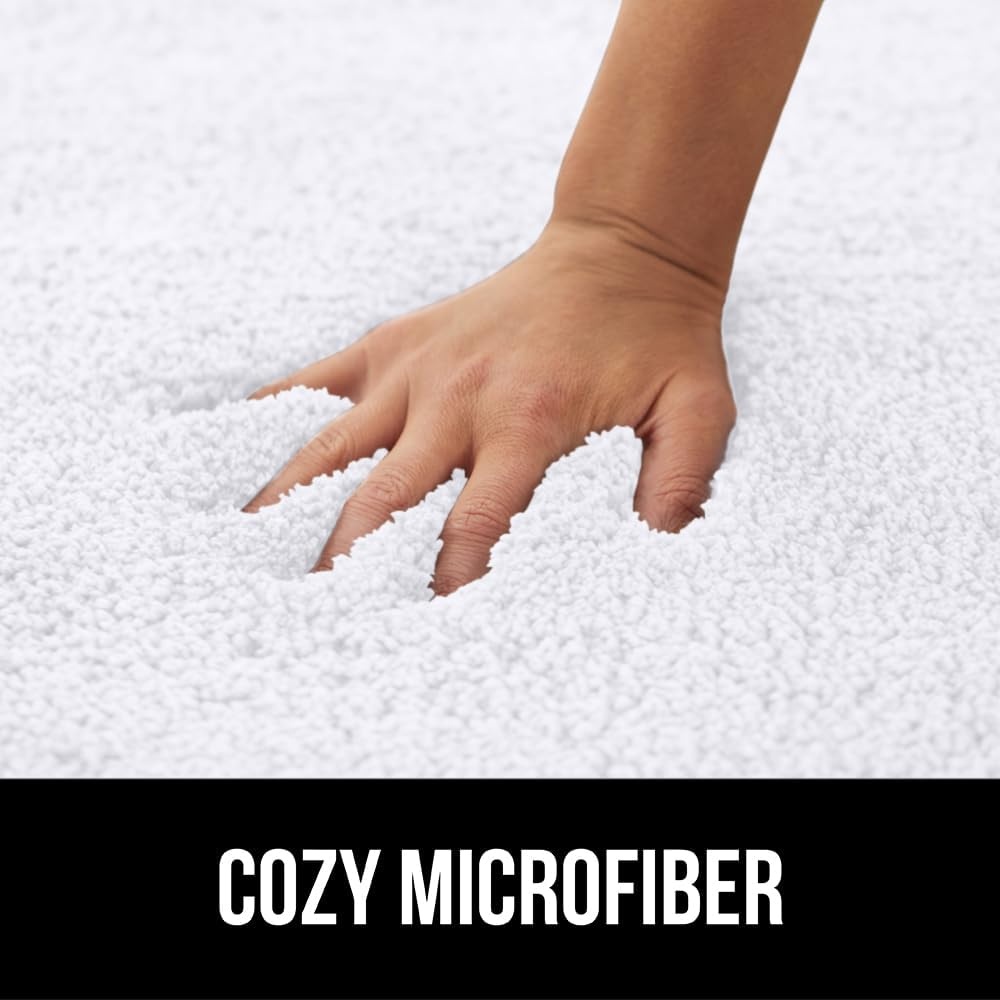 image:imageGORILLA GRIP Bathroom Rugs Ultra Soft Absorbent Mat Thick Plush Bath Rug Machine Washable Microfiber Quick Dry Mats for Shower Bathtub and Floor Home Decor Accessories 24x17 IvoryWhite