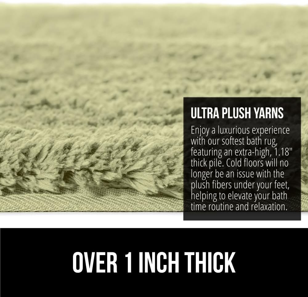 image:imageGORILLA GRIP Bathroom Rugs Ultra Soft Absorbent Mat Thick Plush Bath Rug Machine Washable Microfiber Quick Dry Mats for Shower Bathtub and Floor Home Decor Accessories 24x17 IvorySage
