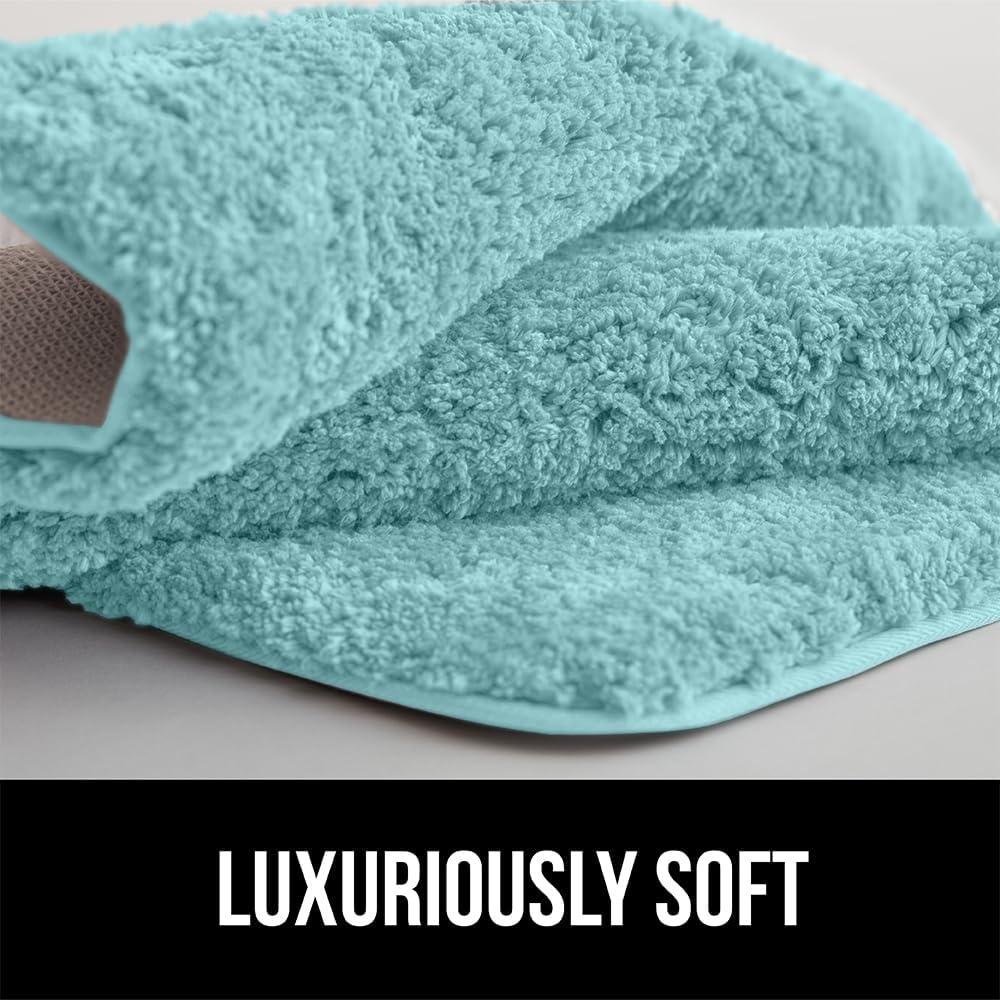 image:imageGORILLA GRIP Bathroom Rugs Ultra Soft Absorbent Mat Thick Plush Bath Rug Machine Washable Microfiber Quick Dry Mats for Shower Bathtub and Floor Home Decor Accessories 24x17 IvorySpa Blue