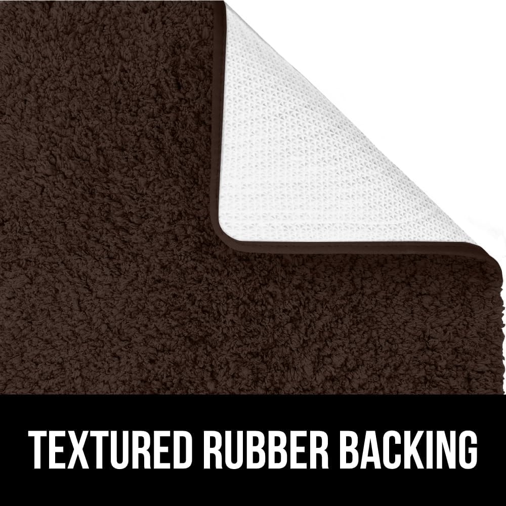 image:imageGORILLA GRIP Bathroom Rugs Ultra Soft Absorbent Mat Thick Plush Bath Rug Machine Washable Microfiber Quick Dry Mats for Shower Bathtub and Floor Home Decor Accessories 24x17 IvoryBrown