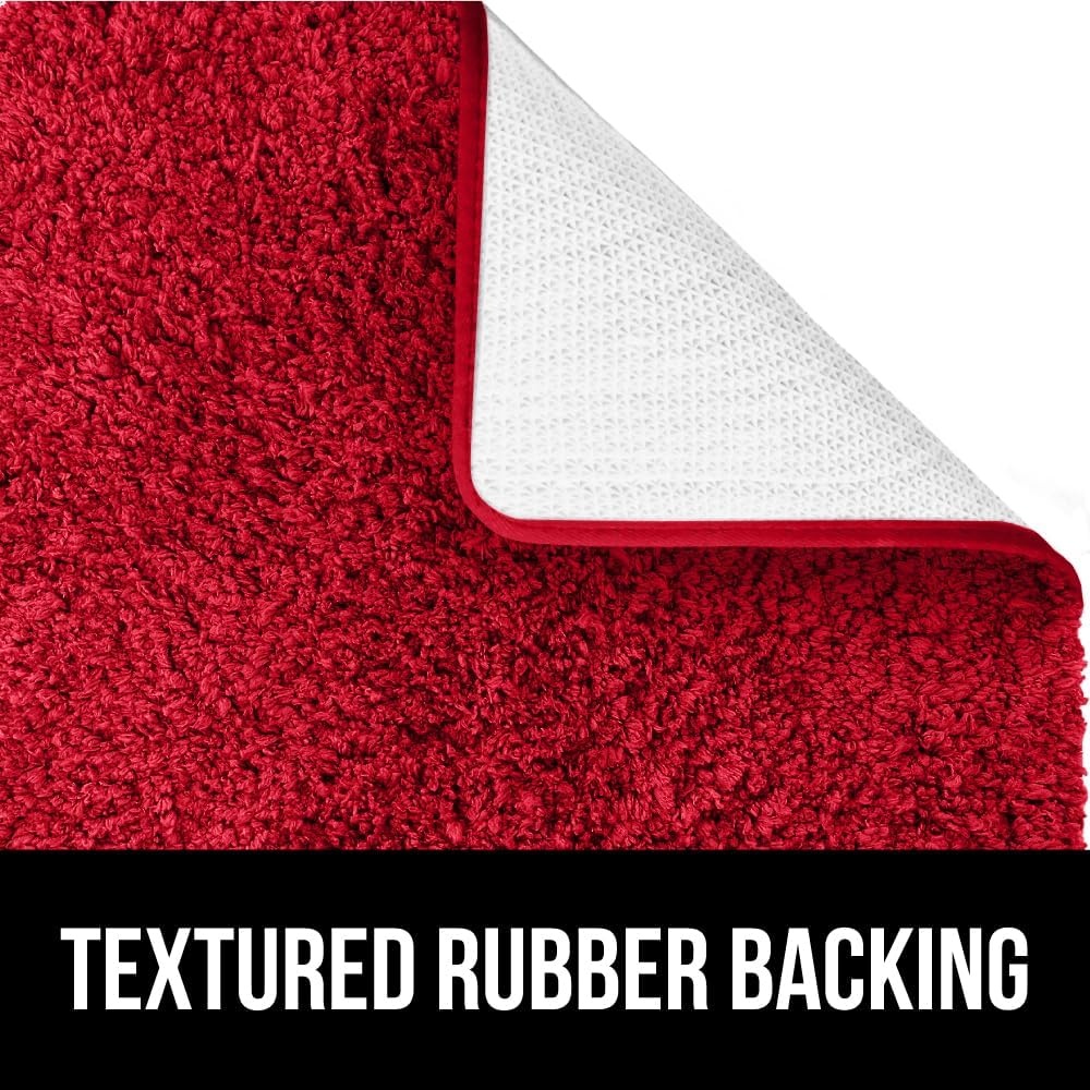 image:imageGORILLA GRIP Bathroom Rugs Ultra Soft Absorbent Mat Thick Plush Bath Rug Machine Washable Microfiber Quick Dry Mats for Shower Bathtub and Floor Home Decor Accessories 24x17 IvoryRed