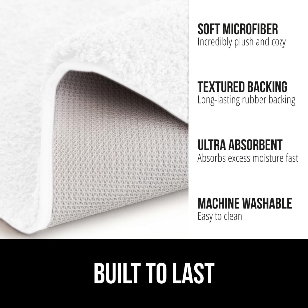 image:imageGORILLA GRIP Bathroom Rugs Ultra Soft Absorbent Mat Thick Plush Bath Rug Machine Washable Microfiber Quick Dry Mats for Shower Bathtub and Floor Home Decor Accessories 24x17 IvoryWhite