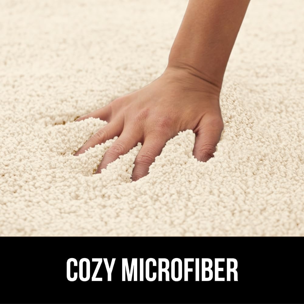 image:imageGORILLA GRIP Bathroom Rugs Ultra Soft Absorbent Mat Thick Plush Bath Rug Machine Washable Microfiber Quick Dry Mats for Shower Bathtub and Floor Home Decor Accessories 24x17 IvoryIvory