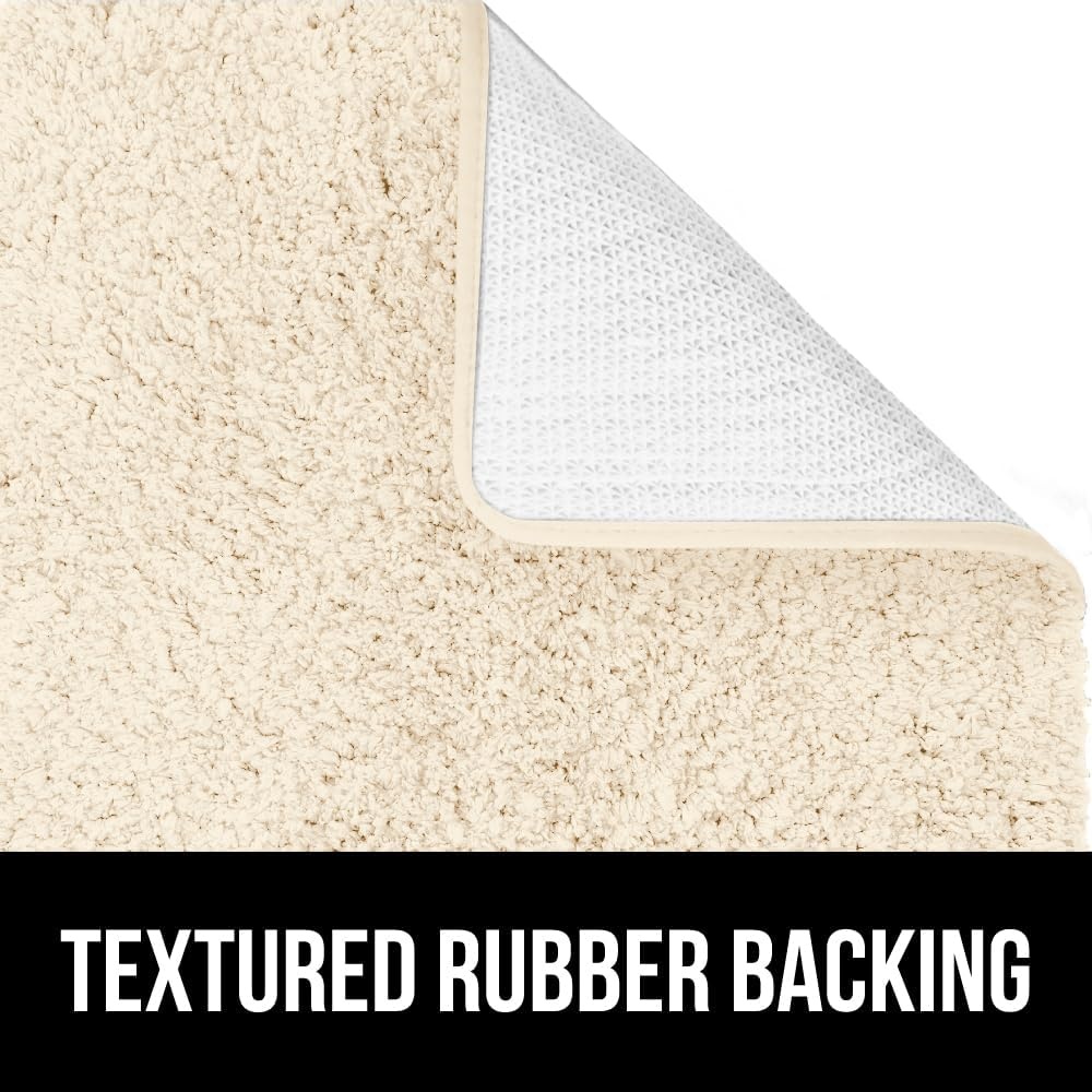 image:imageGORILLA GRIP Bathroom Rugs Ultra Soft Absorbent Mat Thick Plush Bath Rug Machine Washable Microfiber Quick Dry Mats for Shower Bathtub and Floor Home Decor Accessories 24x17 IvoryIvory