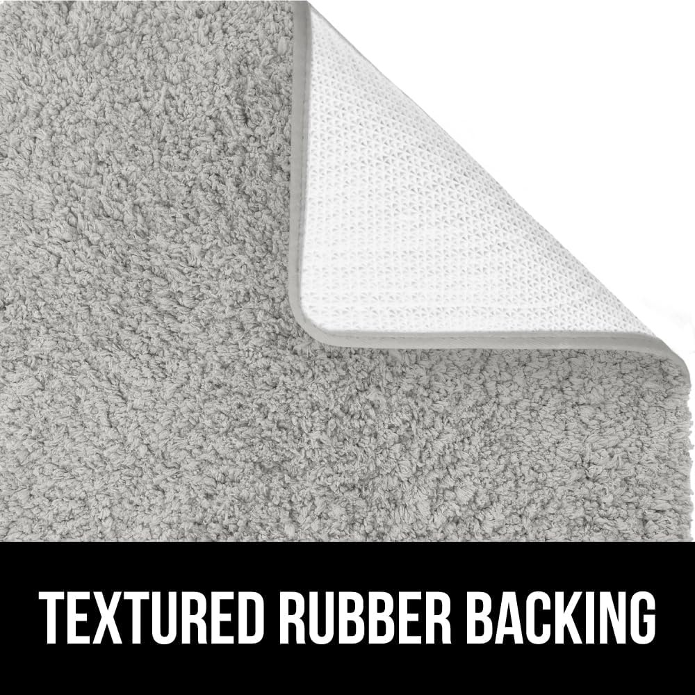 image:imageGORILLA GRIP Bathroom Rugs Ultra Soft Absorbent Mat Thick Plush Bath Rug Machine Washable Microfiber Quick Dry Mats for Shower Bathtub and Floor Home Decor Accessories 24x17 IvoryLight Gray