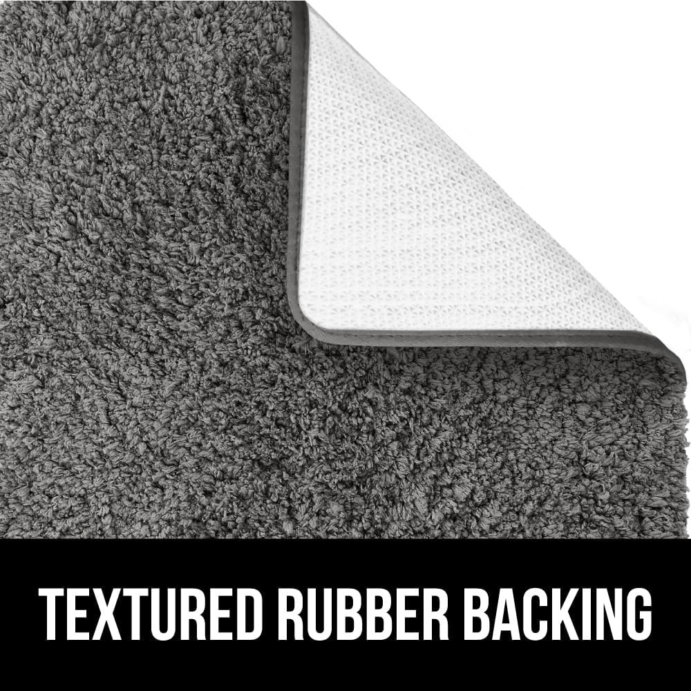 image:imageGORILLA GRIP Bathroom Rugs Ultra Soft Absorbent Mat Thick Plush Bath Rug Machine Washable Microfiber Quick Dry Mats for Shower Bathtub and Floor Home Decor Accessories 24x17 IvoryCharcoal
