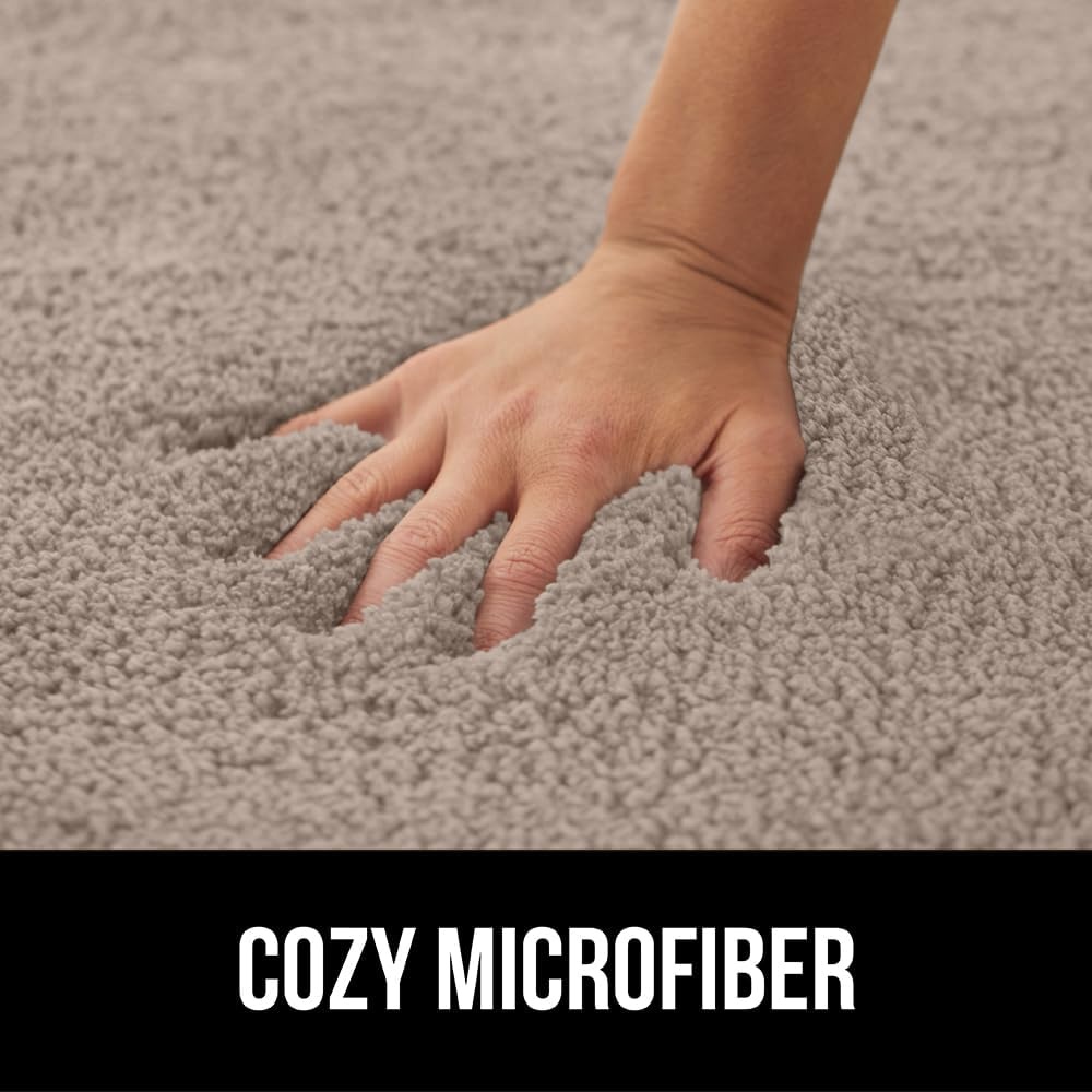 image:imageGORILLA GRIP Bathroom Rugs Ultra Soft Absorbent Mat Thick Plush Bath Rug Machine Washable Microfiber Quick Dry Mats for Shower Bathtub and Floor Home Decor Accessories 24x17 IvoryBeige