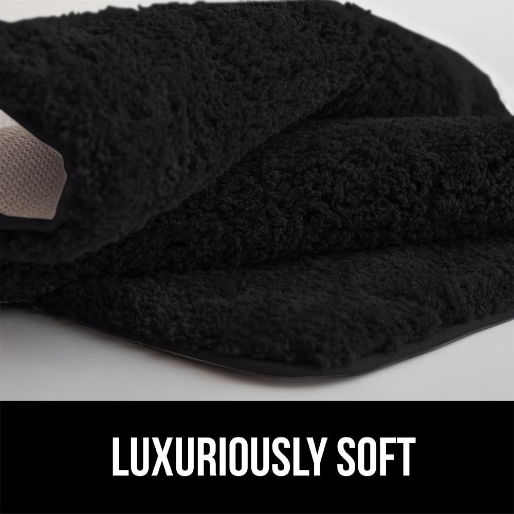 image:imageGORILLA GRIP Bathroom Rugs Ultra Soft Absorbent Mat Thick Plush Bath Rug Machine Washable Microfiber Quick Dry Mats for Shower Bathtub and Floor Home Decor Accessories 24x17 IvoryBlack
