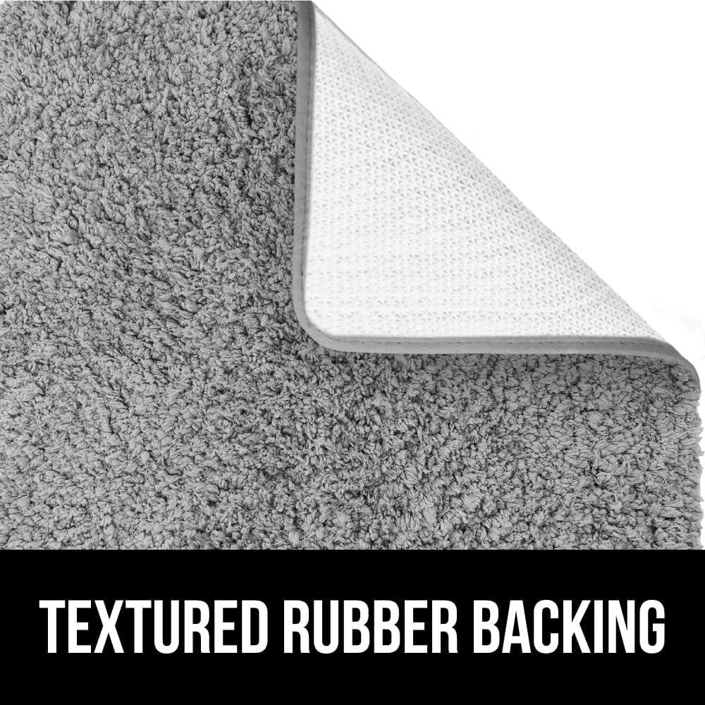 image:imageGORILLA GRIP Bathroom Rugs Ultra Soft Absorbent Mat Thick Plush Bath Rug Machine Washable Microfiber Quick Dry Mats for Shower Bathtub and Floor Home Decor Accessories 24x17 IvoryGrey
