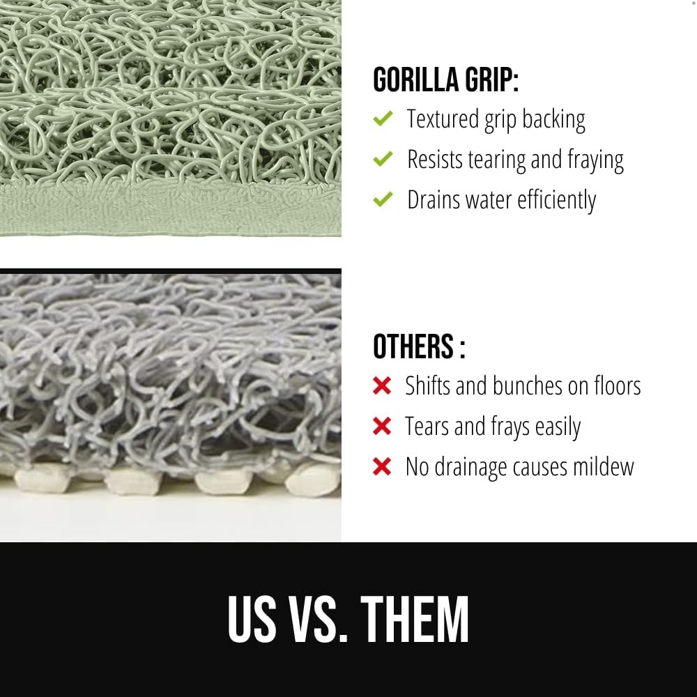 image:imageGORILLA GRIP Exfoliating Bath and Shower Mat Textured Backing Soft LoofahStyle Foot Scrubber for Outside or Inside Bathtub Quick Dry Easy Drainage Tub Floor Mats Bathroom Essentials 24x16 BlackSage