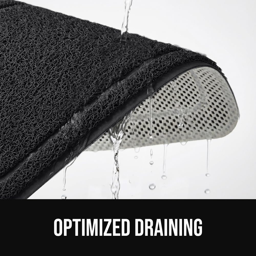 image:imageGORILLA GRIP Exfoliating Bath and Shower Mat Textured Backing Soft LoofahStyle Foot Scrubber for Outside or Inside Bathtub Quick Dry Easy Drainage Tub Floor Mats Bathroom Essentials 24x16 BlackBlack