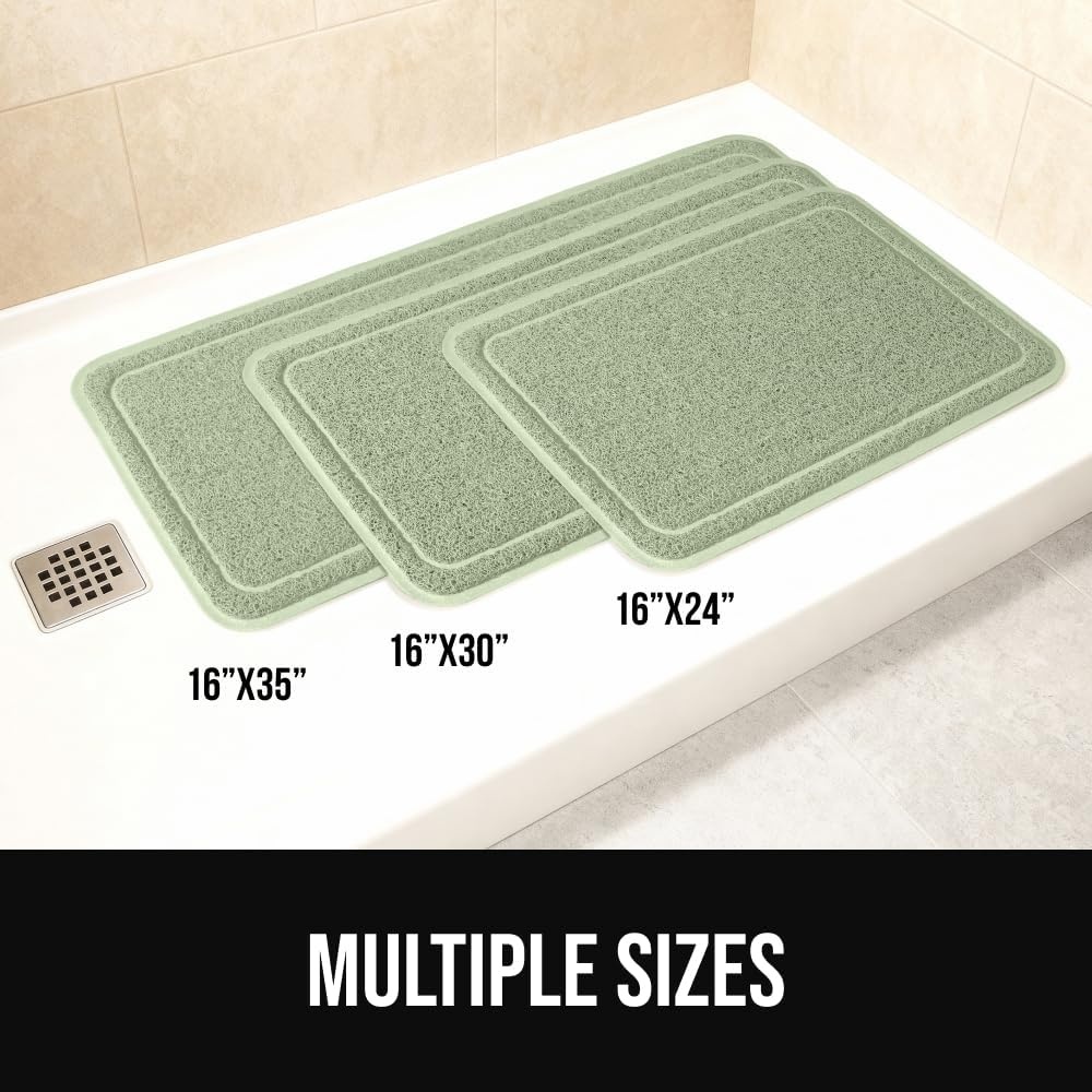 image:imageGORILLA GRIP Exfoliating Bath and Shower Mat Textured Backing Soft LoofahStyle Foot Scrubber for Outside or Inside Bathtub Quick Dry Easy Drainage Tub Floor Mats Bathroom Essentials 24x16 BlackSage